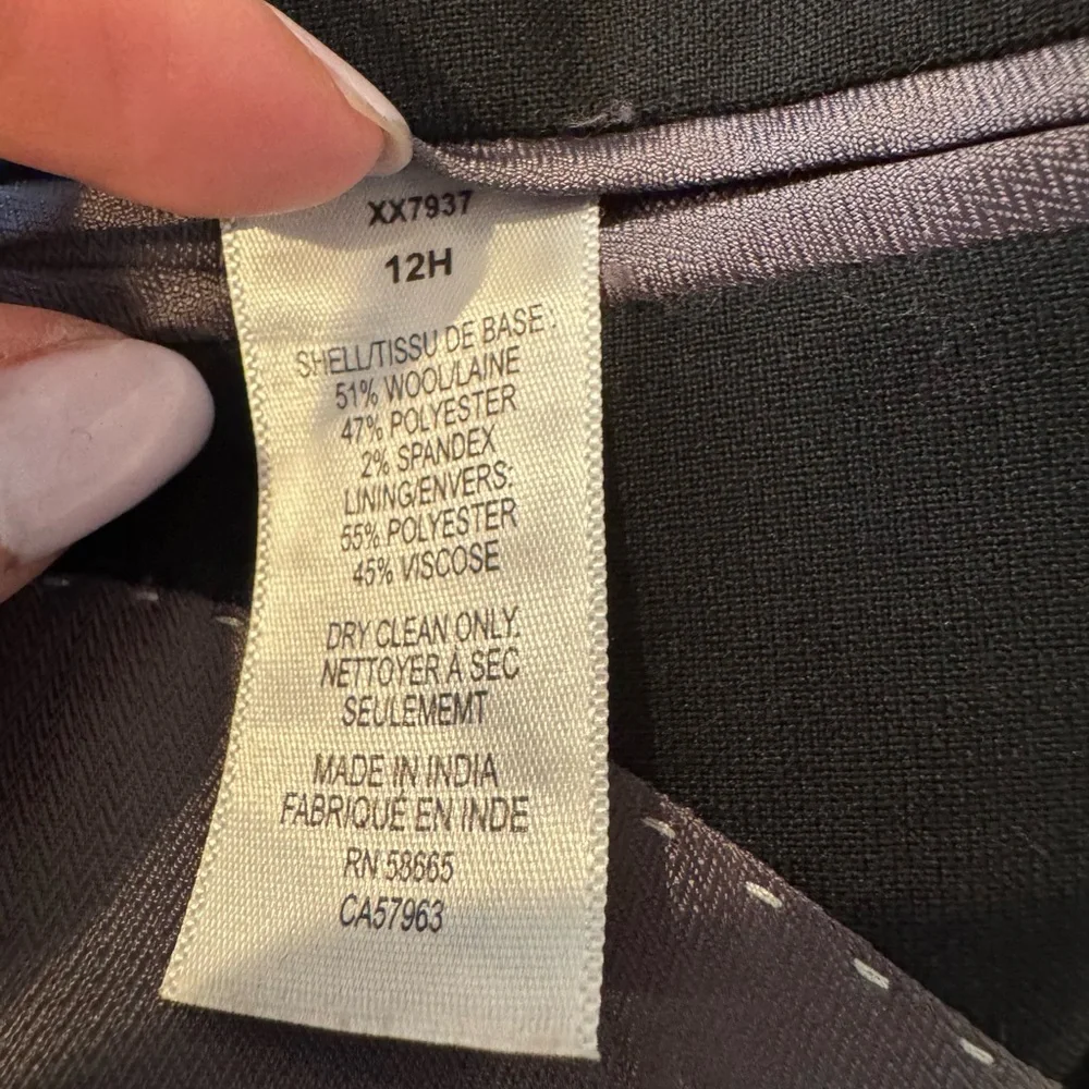 Nordstrom Boys Suit Black Jacket Pants 12 Husky Holiday Communion Wedding